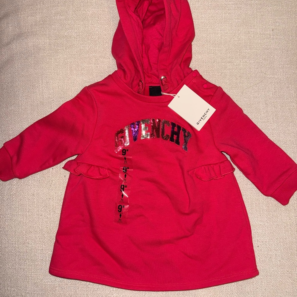Givenchy Baby Hot Pink Dress with Hoodie